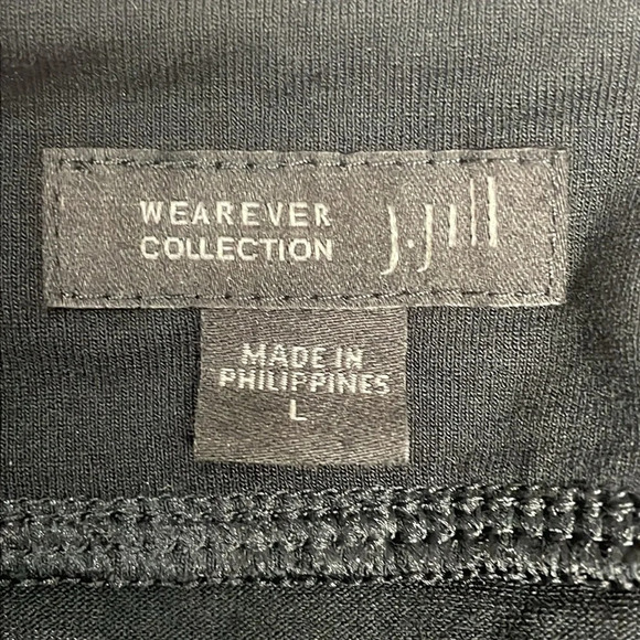 NWOT J. Jill Wearever Collection Black Scalloped Hem Pull On Pencil Skirt L - Picture 8 of 13